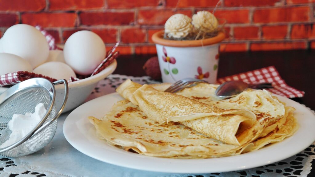 A plate of pancakes