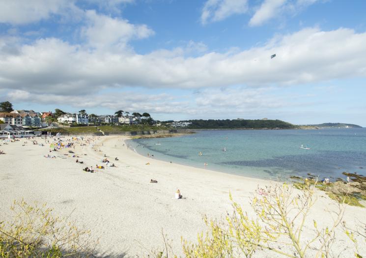 Gyllyngvase Beach in Falmouth when it’s quiet