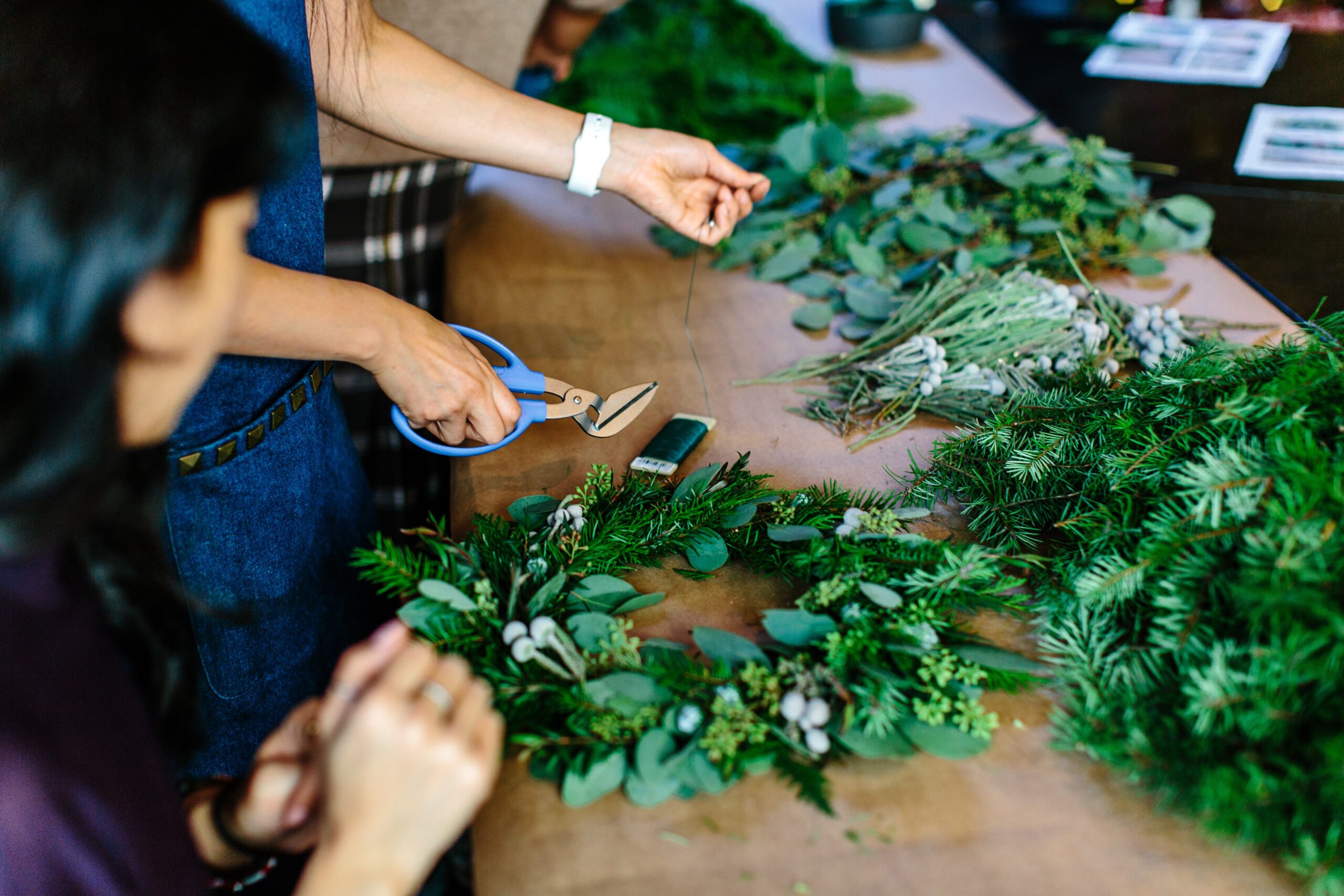 wreath making