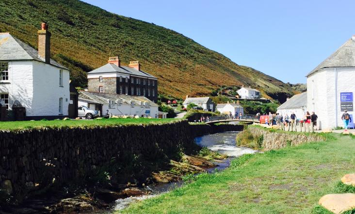 Boscastle houses and shops