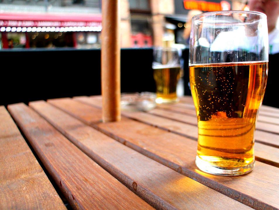 Cider on table