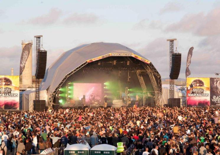 Festival goers at Boardmasters