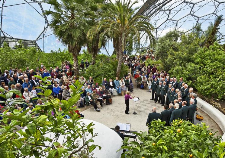 Choir performing at Eden Project