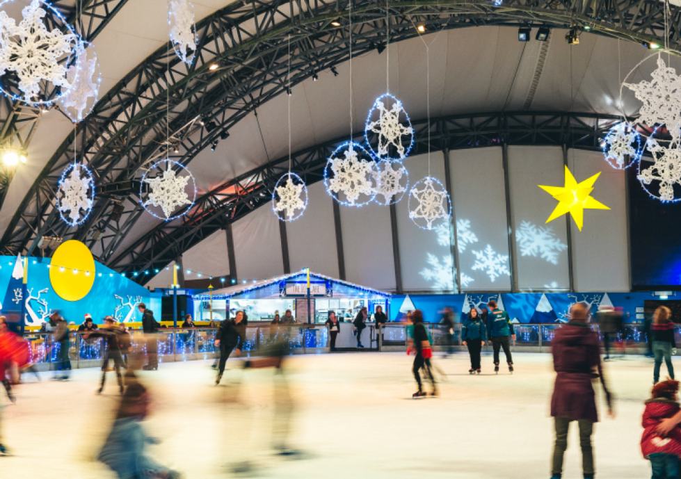 Ice skating at Eden Project