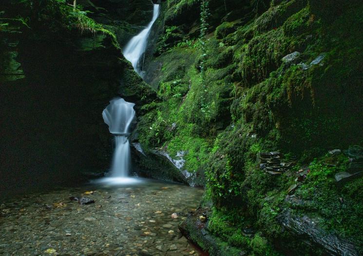 One of the waterfalls at St Nectans Glen