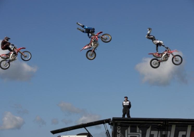 Motorbike display at the Royal Cornwall Show